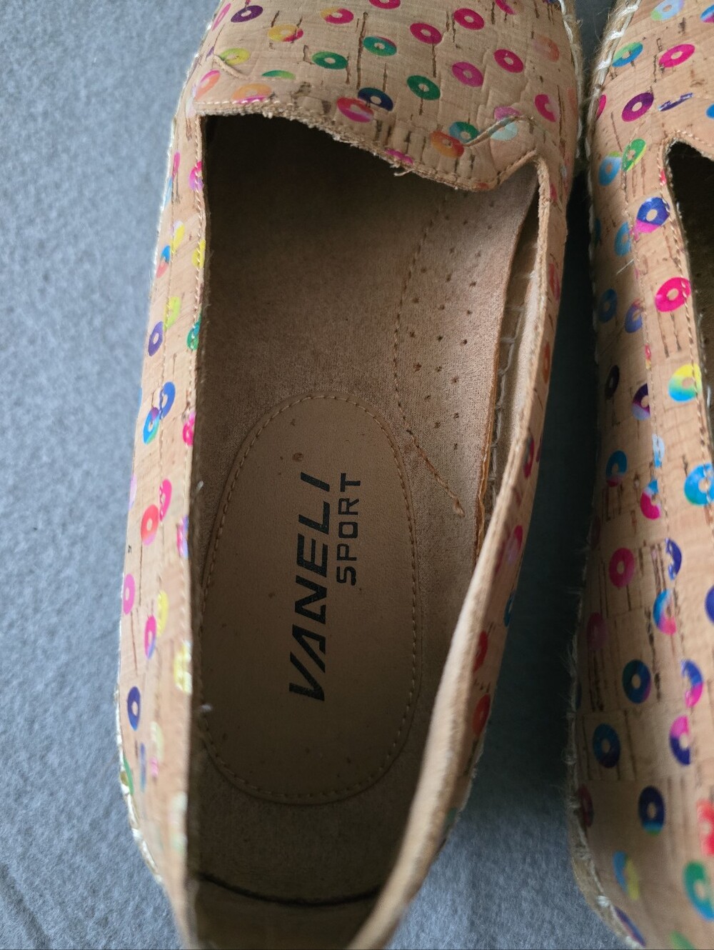 Vaneli Pink Multicolor Espadrille Slip-On Women's Shoe Sz 7 Comfortable Trendy - Picture 6 of 8